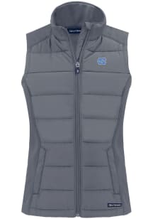 Cutter and Buck North Carolina Tar Heels Womens Grey Evoke Vest