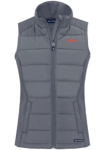 Cutter and Buck UConn Huskies Womens Grey Wordmark Evoke Vest