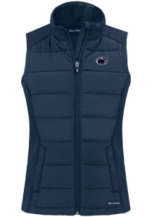 Cutter and Buck Penn State Nittany Lions Womens Navy Blue Evoke Vest