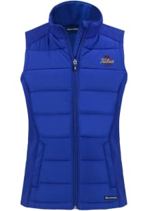 Cutter and Buck Tulsa Golden Hurricane Womens Blue Evoke Vest