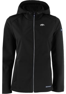 Cutter and Buck Arkansas Razorbacks Womens Black Evoke Light Weight Jacket