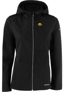Cutter and Buck Iowa Hawkeyes Womens Black Evoke Light Weight Jacket