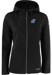 Cutter and Buck Kansas Jayhawks Womens Black Evoke Light Weight Jacket