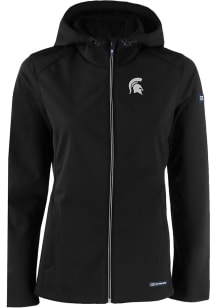 Cutter and Buck Michigan State Spartans Womens Black Evoke Light Weight Jacket