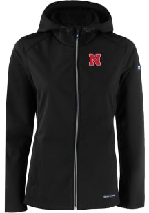 Cutter and Buck Nebraska Cornhuskers Womens Black Evoke Light Weight Jacket
