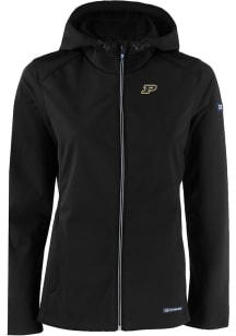 Cutter and Buck Purdue Boilermakers Womens Black Evoke Light Weight Jacket