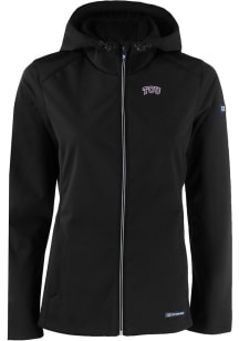 Cutter and Buck TCU Horned Frogs Womens Black Evoke Light Weight Jacket