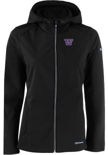 Cutter and Buck Washington Huskies Womens Black Evoke Light Weight Jacket