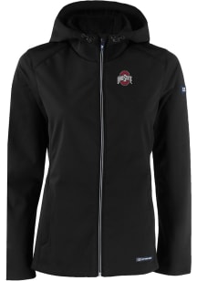 Cutter and Buck Ohio State Buckeyes Womens Black Solid Evoke Light Weight Jacket