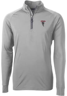 Cutter and Buck Atlanta Falcons Mens Grey Historic Adapt Eco Knit Long Sleeve Qtr Zip Pullover