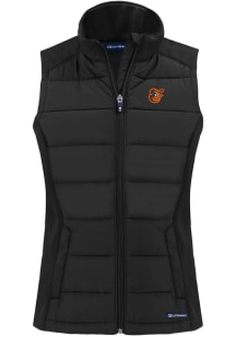 Cutter and Buck Baltimore Orioles Womens Black Evoke Vest