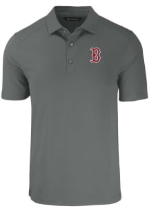 Cutter and Buck Boston Red Sox Mens Charcoal Forge Short Sleeve Polo