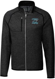 Cutter and Buck Carolina Panthers Mens Charcoal HISTORIC Mainsail Medium Weight Jacket