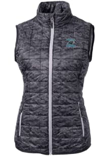 Cutter and Buck Carolina Panthers Womens Black Historic Rainier PrimaLoft Printed Vest