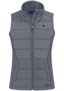 Cutter and Buck Carolina Panthers Womens Grey Historic Evoke Vest