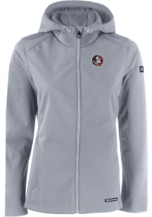 Cutter and Buck Florida State Seminoles Womens Charcoal Evoke Light Weight Jacket
