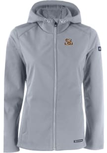 Cutter and Buck LSU Tigers Womens Charcoal Evoke Light Weight Jacket