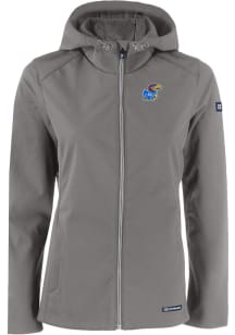 Cutter and Buck Kansas Jayhawks Womens Grey Evoke Light Weight Jacket