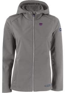 Cutter and Buck K-State Wildcats Womens Grey Evoke Light Weight Jacket