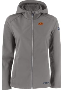 Cutter and Buck Oklahoma State Cowboys Womens Grey Evoke Light Weight Jacket