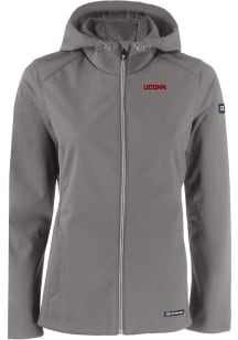 Cutter and Buck UConn Huskies Womens Grey Wordmark Evoke Light Weight Jacket