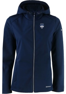 Cutter and Buck UConn Huskies Womens Navy Blue Evoke Light Weight Jacket