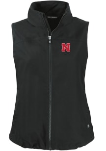 Cutter and Buck Nebraska Cornhuskers Womens Black Charter Vest