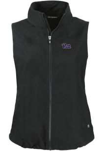 Cutter and Buck Pitt Panthers Womens Black Charter Vest