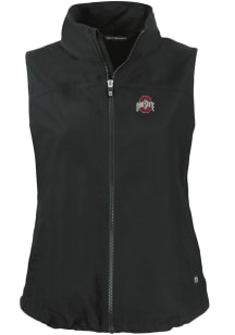 Cutter and Buck Ohio State Buckeyes Womens Black Solid Charter Vest