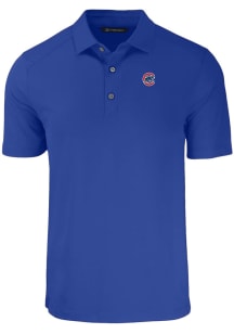 Cutter and Buck Chicago Cubs Blue Forge Big and Tall Polo