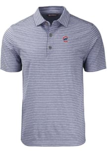 Cutter and Buck Chicago Cubs Navy Blue Forge Heather Stripe Big and Tall Polo