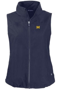 Cutter and Buck Michigan Wolverines Womens Blue Charter Vest