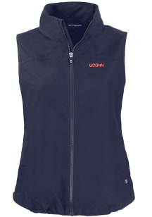 Cutter and Buck UConn Huskies Womens Navy Blue Wordmark Charter Vest