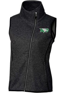 Cutter and Buck North Dakota Fighting Hawks Womens Charcoal Mainsail Asymmetrical Vest