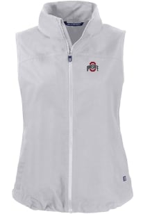 Cutter and Buck Ohio State Buckeyes Womens Grey Solid Charter Vest