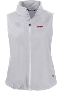 Cutter and Buck UConn Huskies Womens Grey Wordmark Charter Vest