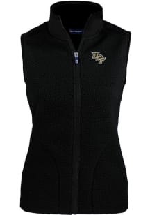 Cutter and Buck UCF Knights Womens Black Cascade Sherpa Vest