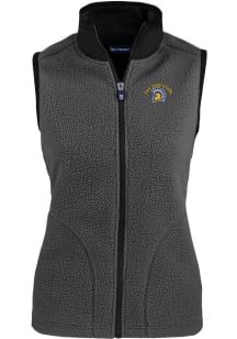 Cutter and Buck San Jose State Spartans Womens Grey Cascade Sherpa Vest