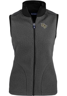 Cutter and Buck UCF Knights Womens Grey Cascade Sherpa Vest