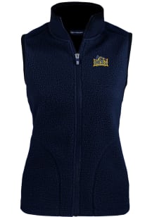 Cutter and Buck Drexel Dragons Womens Navy Blue Cascade Sherpa Vest