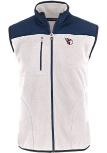 Cutter and Buck Cleveland Guardians Mens Grey Cascade Sherpa Sleeveless Jacket