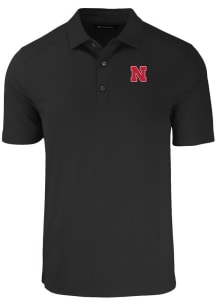 Cutter and Buck Nebraska Cornhuskers Black Forge Big and Tall Polo