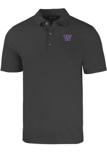 Cutter and Buck Washington Huskies Black Forge Big and Tall Polo