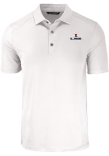 Cutter and Buck Illinois Fighting Illini White Forge Big and Tall Polo