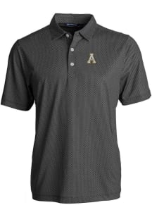 Cutter and Buck Appalachian State Mountaineers Black Pike Symmetry Big and Tall Polo