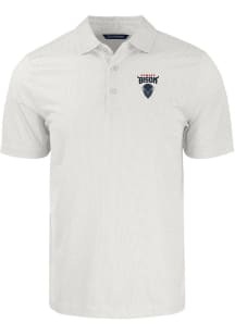 Cutter and Buck Howard Bison White Pike Symmetry Big and Tall Polo