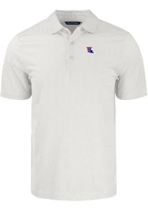Cutter and Buck Louisiana Tech Bulldogs White Pike Symmetry Big and Tall Polo