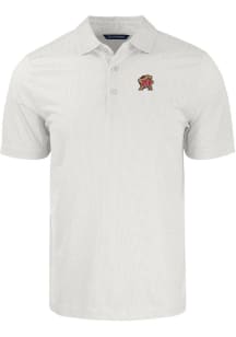 Cutter and Buck Maryland Terrapins White Pike Symmetry Big and Tall Polo