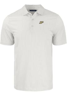Cutter and Buck Purdue Boilermakers White Pike Symmetry Big and Tall Polo