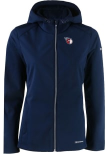 Cutter and Buck Cleveland Guardians Womens Navy Blue Evoke Light Weight Jacket